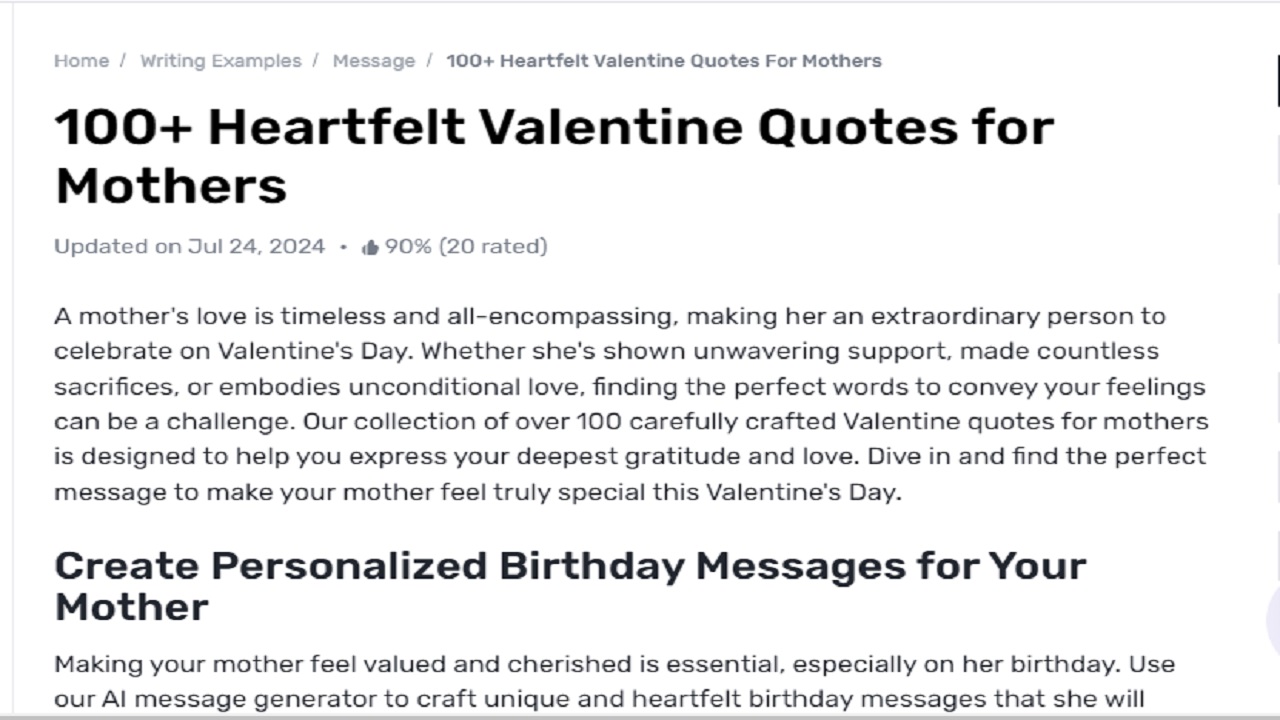 Expressing Love Through Sacrifice: Valentine Quotes for Mothers with Gauth
